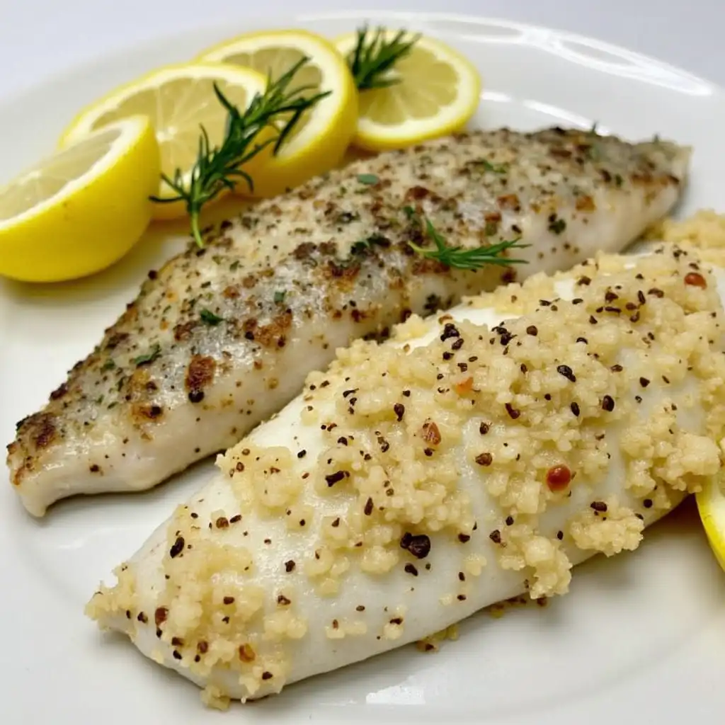 well cooked branzino fillet