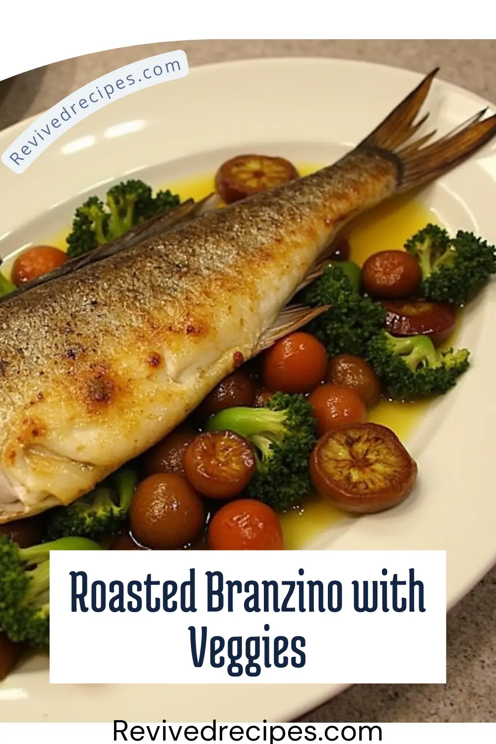 Whole Branzino Roasted with Mediterranean Vegetables