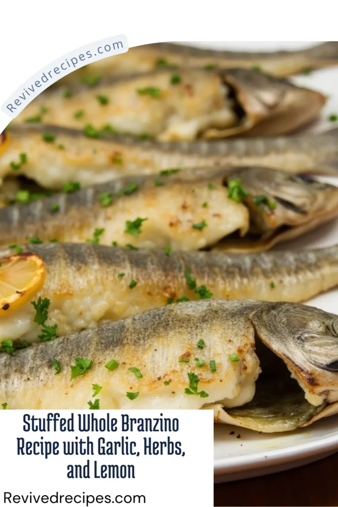 Stuffed Whole Branzino with Garlic Herbs and Lemon