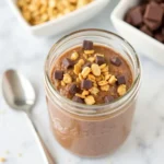 Chocolate Peanut Butter Protein Overnight Oats (6 ingredients)