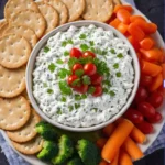 Cottage cheese dip with fresh veg