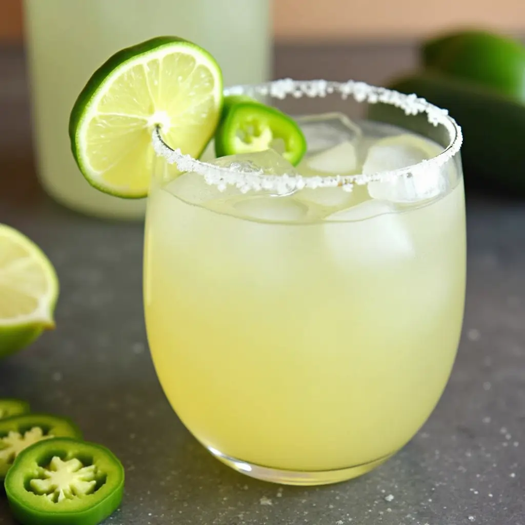 This Jalapeno Margarita Mocktail is tart, sweet, and the perfect amount of spice.