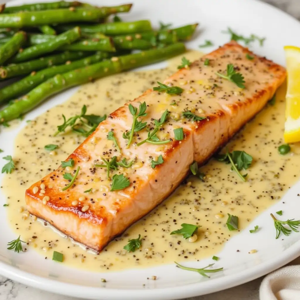 Pan-Seared Salmon with Lemon-Dill Sauce